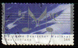ALEMANIA 2003 Scott 2247 Sello 50 Aniversario Musica 144 Usado Michel 2347 Allemagne Duitsland Germania Germany Alemagne Deutschland 